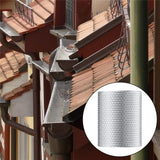 Gutter Guard Mesh 5 Inch x 19.68 Feet Aluminum Gutter Guard from Leaves Gutter Covers Screen Leaf Gutter Guard Protection for DIY Cutting Leaf Rain Gutter Guards, Silver