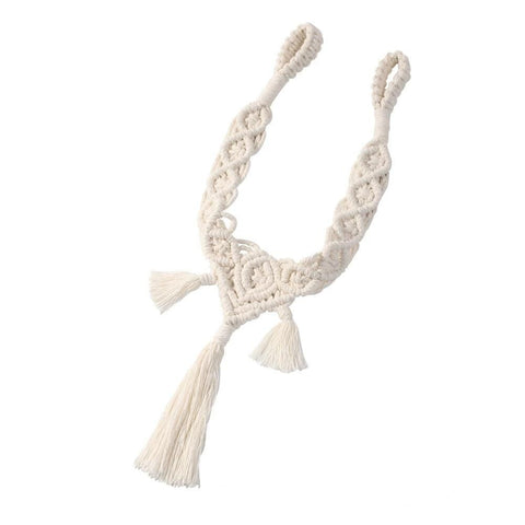 Curtain Tiebacks Holdbacks, 2pcs Bohemian Home Decoration Drapery Holdback Farmhouse Curtain Tie Back Holder by Hand-Woven Cotton Rope