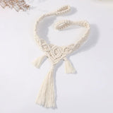 Curtain Tiebacks Holdbacks, 2pcs Bohemian Home Decoration Drapery Holdback Farmhouse Curtain Tie Back Holder by Hand-Woven Cotton Rope