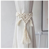 Curtain Tiebacks Holdbacks, 2pcs Bohemian Home Decoration Drapery Holdback Farmhouse Curtain Tie Back Holder by Hand-Woven Cotton Rope In Australia - Darrahopens
