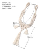 Curtain Tiebacks Holdbacks, 2pcs Bohemian Home Decoration Drapery Holdback Farmhouse Curtain Tie Back Holder by Hand-Woven Cotton Rope