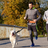Hands Free Dog Leash with Zipper Pouch, Wide Padded Waist Dog Running Leash for Medium and Large Dogs, Retractable Bungee for Walking Jogging Training Hiking In Australia - Darrahopens