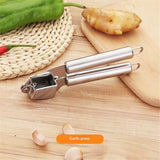 Barrell Handle Garlic Press,Stainless steel manual garlic press, home use garlic crushing tool, new kitchen garlic paste tool