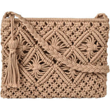 Handmade Crochet Purse Boho Cotton Rope Crossbody Shoulder Bag with Tassel Casual Bag for Women, for Summer Beach Travel Clutch Handbag In Australia - Darrahopens