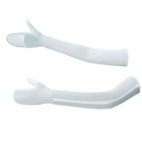 Unisex-adult Cool Sleeves With Hand Cover, Fingerless UV Thin Sleeve Arm Protection Sunshade Gloves Arm Adjustable In Australia - Darrahopens