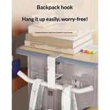 Heavy-Duty Backpack Hanger for Desk & Table, Adjustable Desk Hook for Bag with Capacity, Backpack Holder & Purse Hook for Table, Clip-On Desk Bag Hook for Office Classroom Home