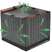 2 in 1 Air Conditioner Covers for Outside, Breathable Full Mesh With Waterproof Top Air Conditioner Cover for All Seasons, AC Unit Cover Protect from Fluff, Leaves, 24x24x30 Inch（Only cover）