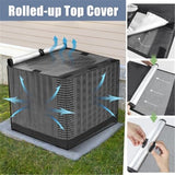 2 in 1 Air Conditioner Covers for Outside, Breathable Full Mesh With Waterproof Top Air Conditioner Cover for All Seasons, AC Unit Cover Protect from Fluff, Leaves, 24x24x30 Inch（Only cover） In Australia - Darrahopens