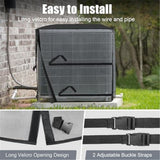 2 in 1 Air Conditioner Covers for Outside, Breathable Full Mesh With Waterproof Top Air Conditioner Cover for All Seasons, AC Unit Cover Protect from Fluff, Leaves, 24x24x30 Inch（Only cover）