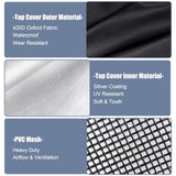 2 in 1 Air Conditioner Covers for Outside, Breathable Full Mesh With Waterproof Top Air Conditioner Cover for All Seasons, AC Unit Cover Protect from Fluff, Leaves, 24x24x30 Inch（Only cover）