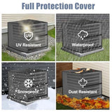 2 in 1 Air Conditioner Covers for Outside, Breathable Full Mesh With Waterproof Top Air Conditioner Cover for All Seasons, AC Unit Cover Protect from Fluff, Leaves, 24x24x30 Inch（Only cover）