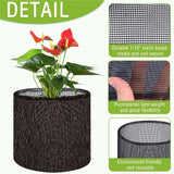 8 Pcs Aquatic Pond Planting Bags-7.1" H x 7.2" Dia Reusable Mesh Water Garden Pond Plant Pot-Breathable Black Round Lily Plant Pots for Pond Bog Plant Garden Terrestrial Plant(Only mesh bag)