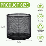 8 Pcs Aquatic Pond Planting Bags-7.1" H x 7.2" Dia Reusable Mesh Water Garden Pond Plant Pot-Breathable Black Round Lily Plant Pots for Pond Bog Plant Garden Terrestrial Plant(Only mesh bag)