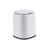 Mini Trash Can for Desk Stainless Steel mini Desk Trash can with Lid,Tiny Trash Can for Desk for Office, Home, Car（no Roll Bags） In Australia - Darrahopens