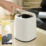 Mini Trash Can for Desk Stainless Steel mini Desk Trash can with Lid,Tiny Trash Can for Desk for Office, Home, Car（no Roll Bags） In Australia - Darrahopens