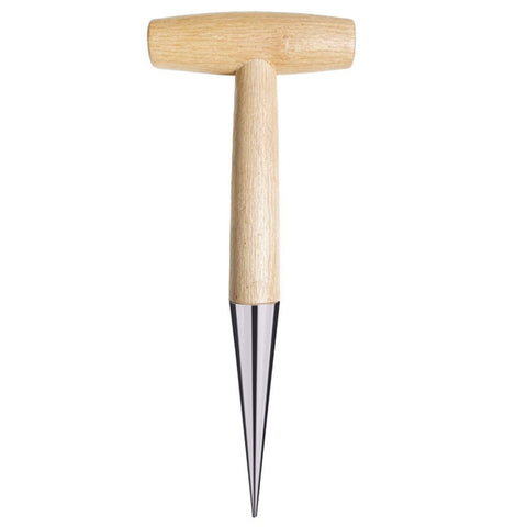 2 pack Hand Dibber Garden Tool, Seed Planter Tool with Wood Handle for Sowing Seed - Seed Dispenser for Planting chrome plating Garden Dibber, Transplanting Plants,Planting Bulb,Digging In Australia - Darrahopens