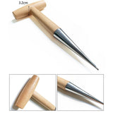 2 pack Hand Dibber Garden Tool, Seed Planter Tool with Wood Handle for Sowing Seed - Seed Dispenser for Planting chrome plating Garden Dibber, Transplanting Plants,Planting Bulb,Digging In Australia - Darrahopens