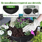 4 Pack 14 Inch Fabric Planter Basket Liner- Felt Flower Pot Liners Replacement Coco Fiber Liner for Hanging Basket Flowers Round Hanging Basket Liners Prevent Birds from Nesting In Australia - Darrahopens