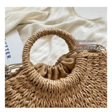 Beach Purse Straw Crossbody Bags for Women Straw Purse Beach Bag Woven Summer Purses for Women（brown）