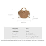 Beach Purse Straw Crossbody Bags for Women Straw Purse Beach Bag Woven Summer Purses for Women（brown）