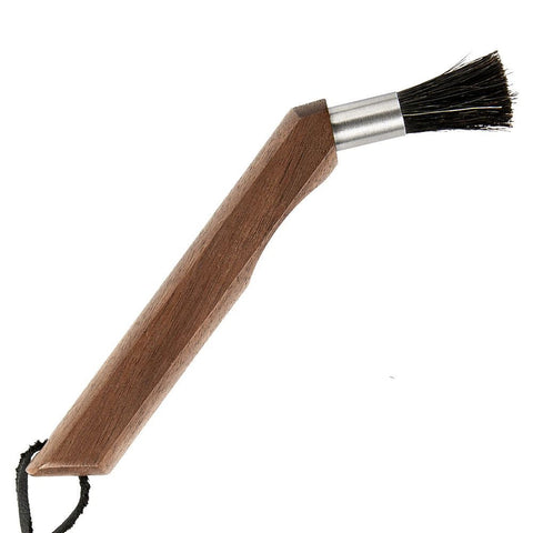 Natural Pig Bristle Curved Espresso Maker Brush with Handle, for Camping Home Kitchen Barista, 13.5cm In Australia - Darrahopens