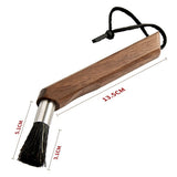 Natural Pig Bristle Curved Espresso Maker Brush with Handle, for Camping Home Kitchen Barista, 13.5cm In Australia - Darrahopens