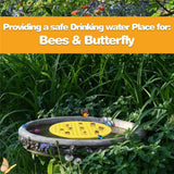 3-Pack Bee Watering Station, Butterfly Watering Station, Garden Decor, Beekeeping Supplies - Circular Yellow In Australia - Darrahopens
