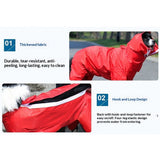 Waterproof Dog Raincoat with Hood for Small Dogs Rain Poncho Jumpsuit with Rain Boots Puppy Hooded Slicker Rainwear Four-Legged Pet Rain Jacket for Walking（16）