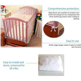 Crib Tent Canopy - Crib Cover to Keep Baby from Climbing Out, Protects from Climbing Out and, Insects, Mosquitoes, Encrypted Baby (135*60*90CM,Only mosquito nets)