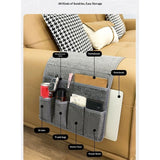 Remote Control Holder Armchair Caddy for Recliner Couch, Non-Slip Armrest Organizer with Pockets for Magazine, Tablet, Phone(dark gray) In Australia - Darrahopens