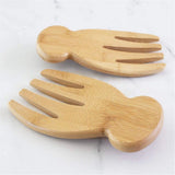 2 pack Home Salad Hands – bamboo-made Salad Serving Utensils for Tossing & Serving, Fruit Humanized Design Curved Handle Food Mixing Tools Kitchen Gadget In Australia - Darrahopens
