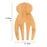 2 pack Home Salad Hands – bamboo-made Salad Serving Utensils for Tossing & Serving, Fruit Humanized Design Curved Handle Food Mixing Tools Kitchen Gadget In Australia - Darrahopens
