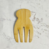 2 pack Home Salad Hands – bamboo-made Salad Serving Utensils for Tossing & Serving, Fruit Humanized Design Curved Handle Food Mixing Tools Kitchen Gadget