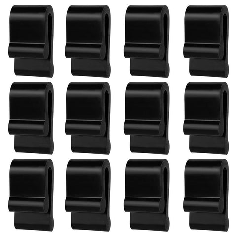 24 pcs Oven Lid Protector Clips, Thickened Cookware Protectors for Stacking Bumper Protector Clips Silicone Replacement Pan Clips for Display and Storage Oven Pots (black) In Australia - Darrahopens