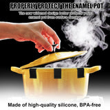 24 pcs Oven Lid Protector Clips, Thickened Cookware Protectors for Stacking Bumper Protector Clips Silicone Replacement Pan Clips for Display and Storage Oven Pots (black)