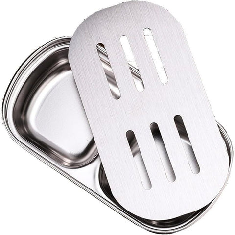 Soap Dish,Stainless Steel Soap Holder with Drain Spout, Soap Saver for Bathroom Shower, Bathtub, Kitchen Sink,Durable and Stylish In Australia - Darrahopens