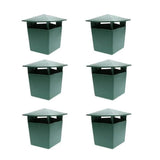 6 Pcs Plastic Box 3.9" x 4.7" x 4.7" ,Reusable Beer Bait Snail Catchers with Pentagonal Lid, Plastic Slug Houses for Outdoor Garden, Vegetable Beds, Farm(Green)