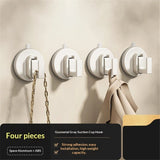 4 PCS Suction Cup Hooks for Wreaths, Upgraded No-Drill SuctionCup Hook for Shower Hanging Loofah, Towels, Robes, Wreath Hanger Hooks for Fall Decor, Christmas Wreath Decor