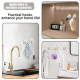 4 PCS Suction Cup Hooks for Wreaths, Upgraded No-Drill SuctionCup Hook for Shower Hanging Loofah, Towels, Robes, Wreath Hanger Hooks for Fall Decor, Christmas Wreath Decor