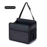 Car Seat Back Organizer Hanging Bag Foldable Backseat Storage Caddy with Compartments & Adjustable Straps, Fits for Front/Back Headrest, Ultra-Durable - Black