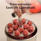 2 pack Stainless Steel Meatball Maker, 12 Balls Manual Push-Press Meat Baller Maker, Portable Meatball Maker Tool, Easy Stainless Steel Meatball Making Mold, Home Cooking Tools for Kitchen In Australia - Darrahopens