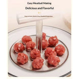 2 pack Stainless Steel Meatball Maker, 12 Balls Manual Push-Press Meat Baller Maker, Portable Meatball Maker Tool, Easy Stainless Steel Meatball Making Mold, Home Cooking Tools for Kitchen