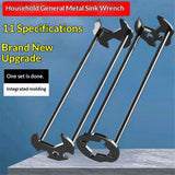 2 Pcs Hex Wrench, Basin Wrench Set,Tight Spaces Maintenance Installation Removal Faucet Tools, for Kitchen Bathroom Screws & Threads