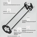 2 Pcs Hex Wrench, Basin Wrench Set,Tight Spaces Maintenance Installation Removal Faucet Tools, for Kitchen Bathroom Screws & Threads