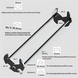 2 Pcs Hex Wrench, Basin Wrench Set,Tight Spaces Maintenance Installation Removal Faucet Tools, for Kitchen Bathroom Screws & Threads