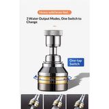 Faucet Aerator,360 Degree Faucet Sprayer Attachment,Big Angle Kitchen Faucet Aerator,Swivel Faucet Extender,Sink Sprayer Attachment for faucet