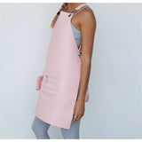 Chef Apron-Cross Back Apron for Men Women with Adjustable Straps and Large Pockets, Women Men Apron (lotus root color) In Australia - Darrahopens