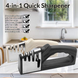 4 Stage Tabletop Kitchen Knife Sharpener,scissors, precision sharpening.Non slip base, suitable for home use In Australia - Darrahopens