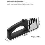 4 Stage Tabletop Kitchen Knife Sharpener,scissors, precision sharpening.Non slip base, suitable for home use
