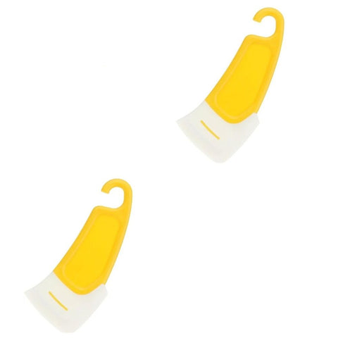 2 pack Kitchen Silicone Spatula Set, High Heat Resistant, Scratch Free, for Resin Transfer and Protect for Cleaning Dishes Pots Pans (Yellow+White) In Australia - Darrahopens